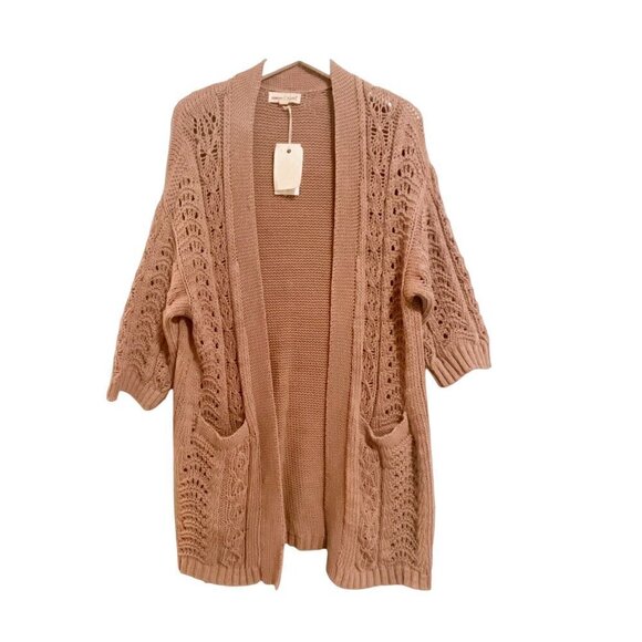 NWT Johnny Was Calme Inspiration Cardigan Sweater, Size M, Color tan/orange - Picture 1 of 15